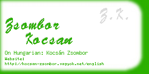zsombor kocsan business card