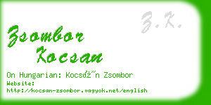 zsombor kocsan business card